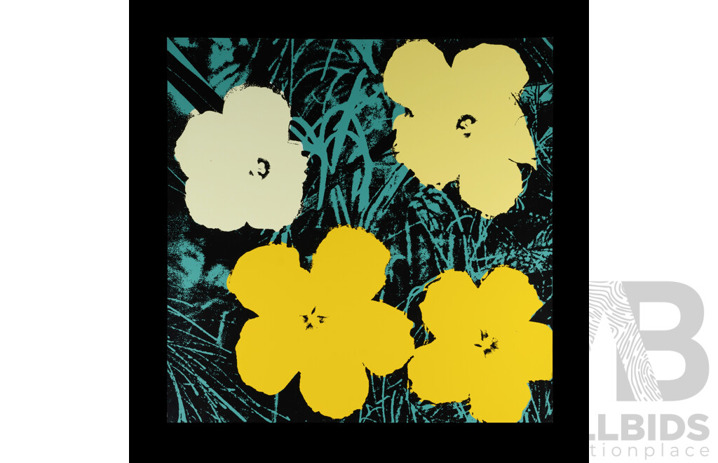 After Andy Warhol (20th Century, American, 1928-1987), Flowers, Screenprint, 91 x 91 cm (unframed)