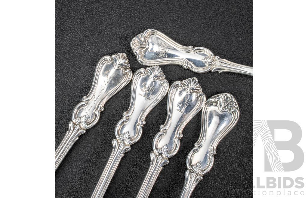 Twelve Sterling Silver Forks Including Six Josiah Williams & Co, Exeter, 1858, Two Charles Boyton, London, 1899, Four William Eaton, London, 1843