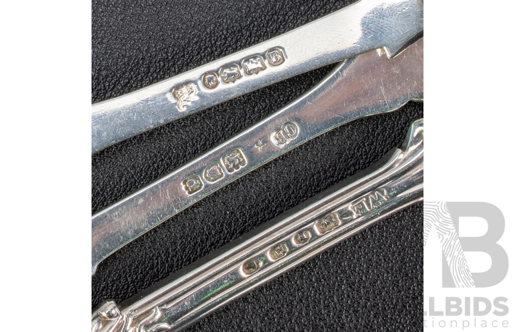 Twelve Sterling Silver Forks Including Six Josiah Williams & Co, Exeter, 1858, Two Charles Boyton, London, 1899, Four William Eaton, London, 1843