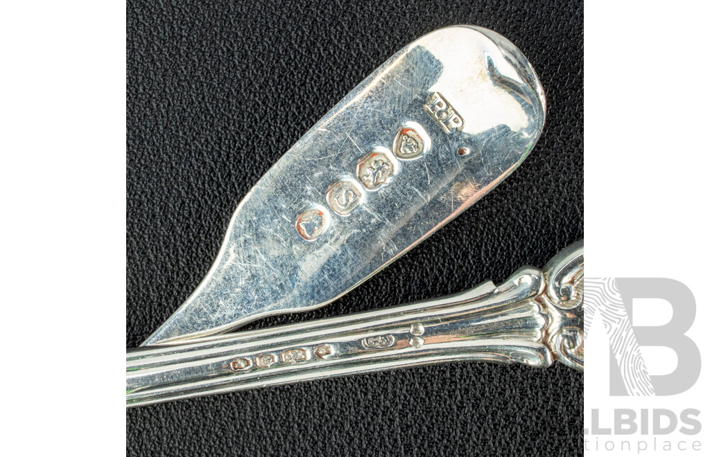 Four Sterling Silver Spoons Including, Three Chawner & Co, London, 1849, 1879 and Richard Britton, London, 1833