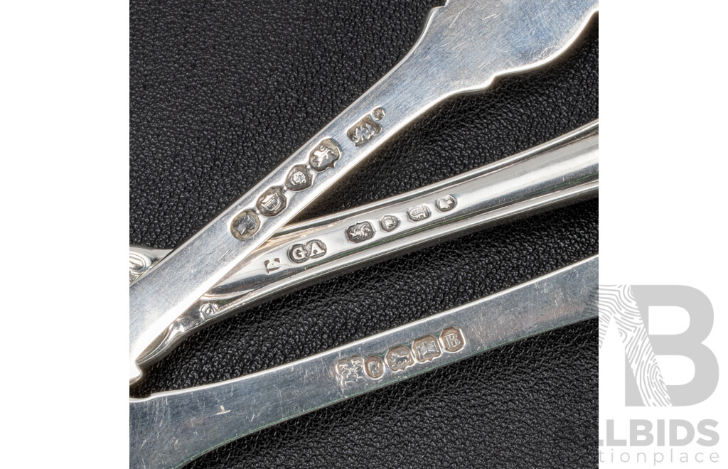 Twelve Sterling Silver Spoons Including Five Josiah Williams & Co, Exeter, 1858, Six London, 1839, Chawner & Co, London, 1848