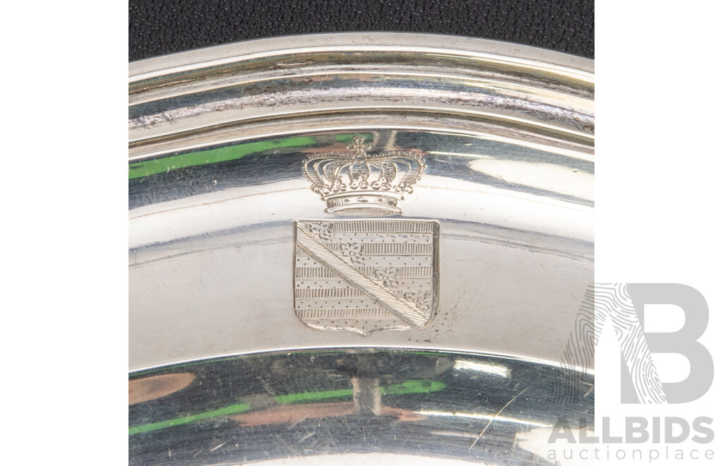 Two Sterling Silver Serving Plates, John Samuel Hunt, London, 1839, Paul Storr, London, 1838