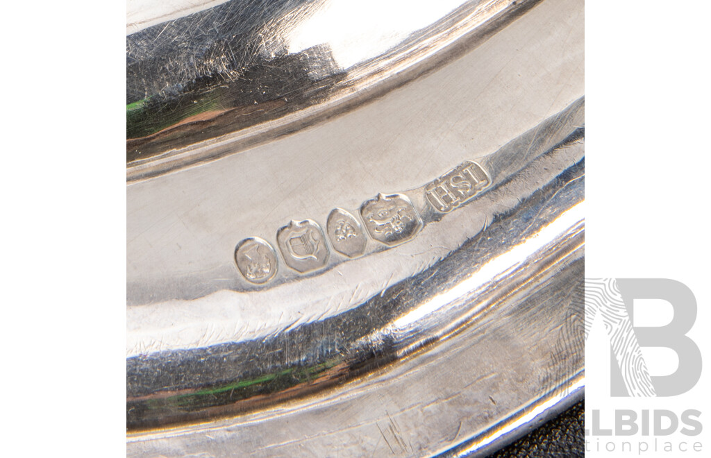 Two Sterling Silver Serving Plates, John Samuel Hunt, London, 1839, Paul Storr, London, 1838