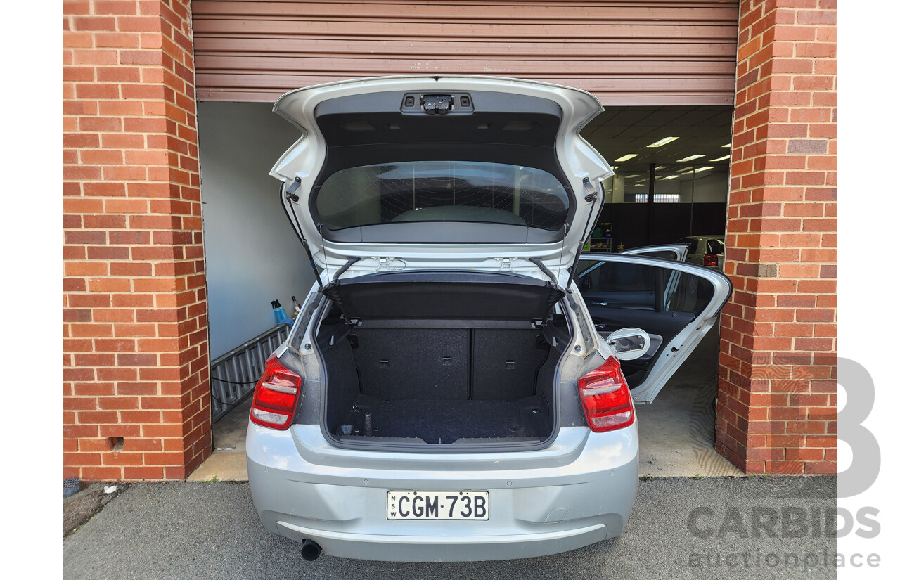 3/2012 Bmw 1 18i F20 5d Hatchback Silver 1.6L