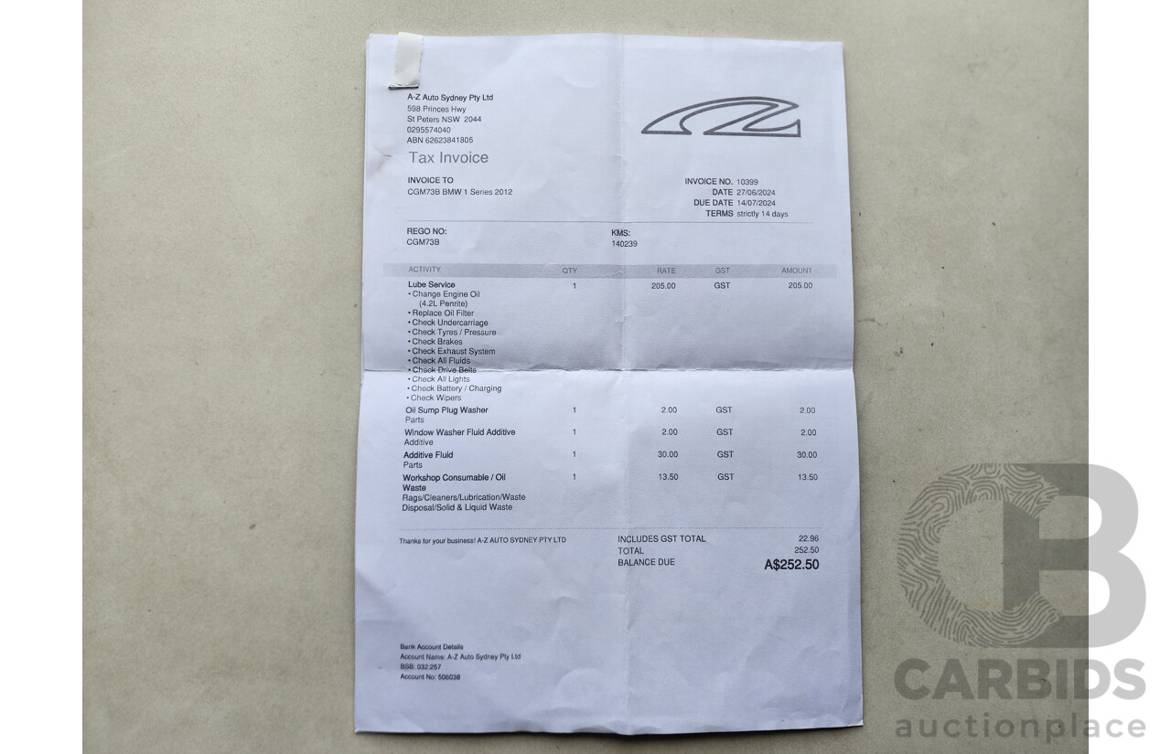 3/2012 Bmw 1 18i F20 5d Hatchback Silver 1.6L