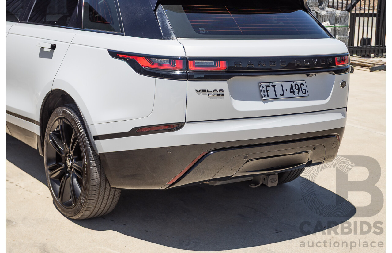09/2017 Range Rover Velar D240 R-DYNAMIC S (AWD) MY18 4D Wagon Glacier White Turbo Diesel 2.0L