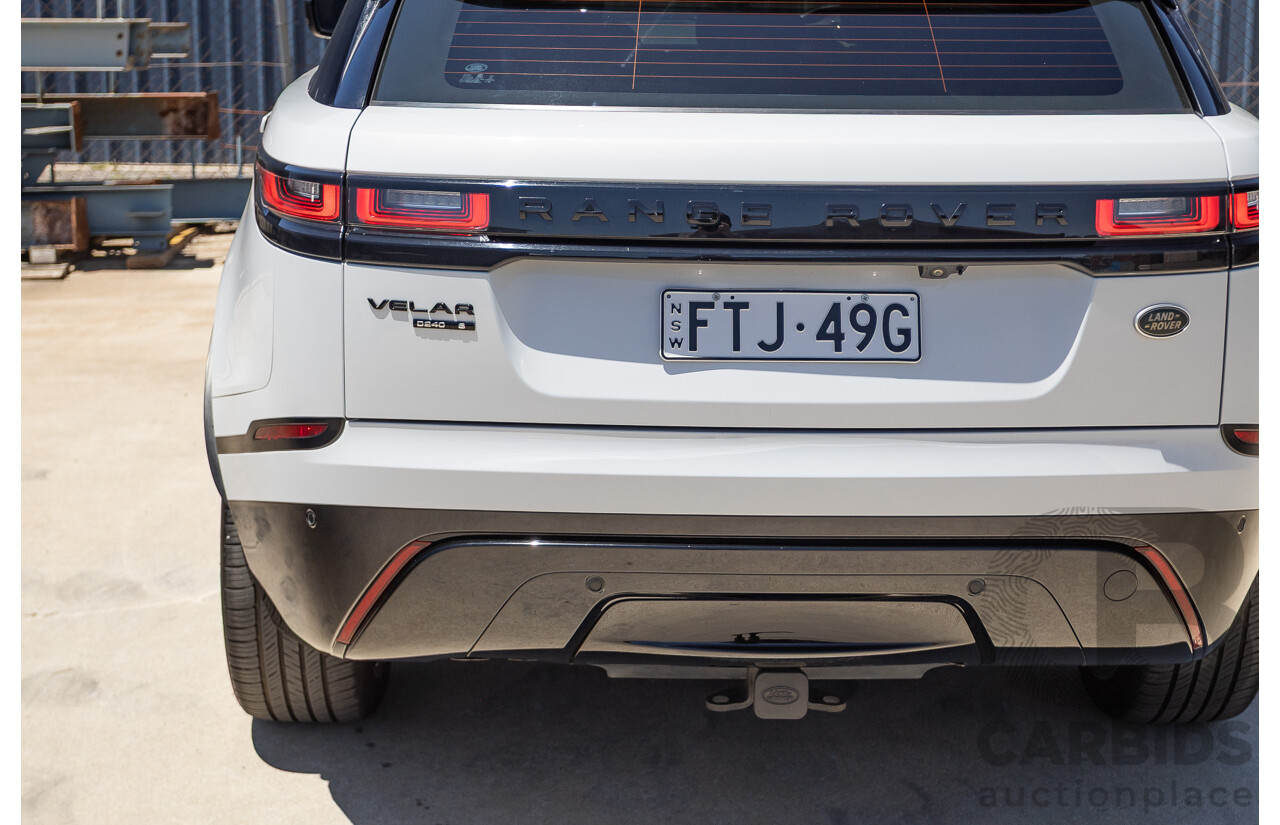 09/2017 Range Rover Velar D240 R-DYNAMIC S (AWD) MY18 4D Wagon Glacier White Turbo Diesel 2.0L