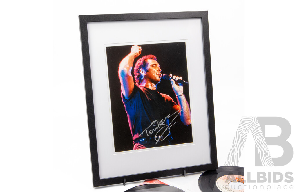 Tom Jones Entertainment Bundle - Includes Framed Signed Photograph, Concert Ticket & Two Vinyl's
