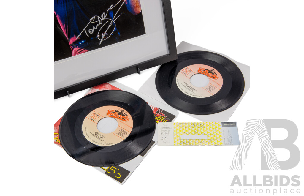 Tom Jones Entertainment Bundle - Includes Framed Signed Photograph, Concert Ticket & Two Vinyl's