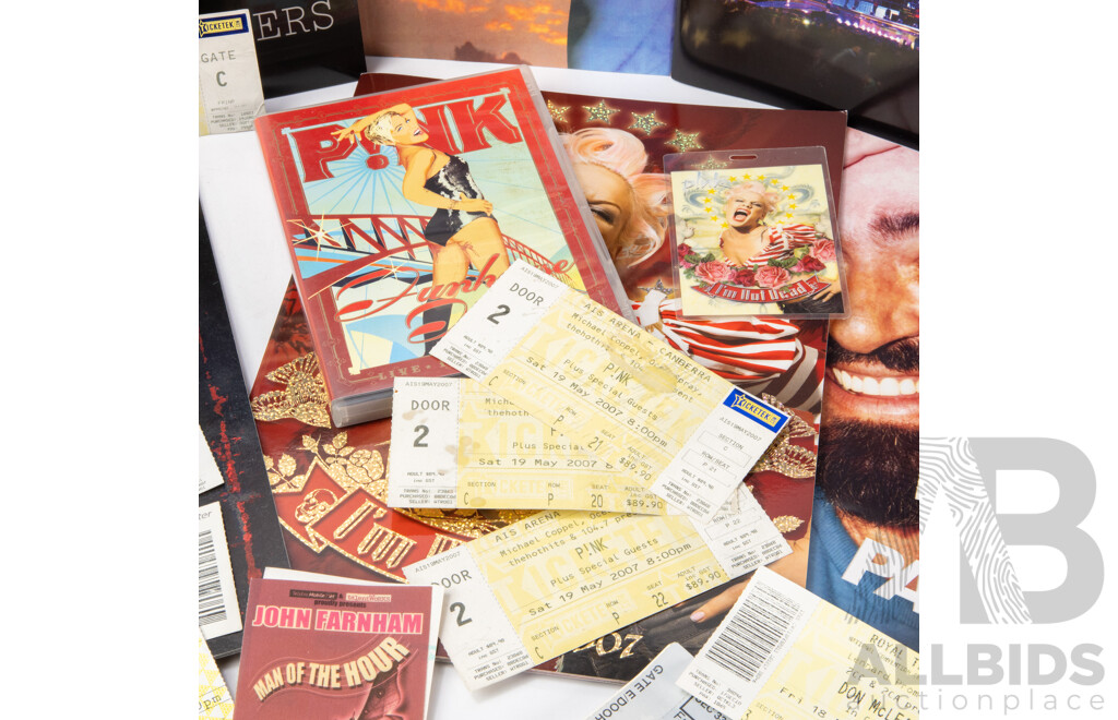 Large Collection of Concert Programs, Tickets and Other Memorabilia