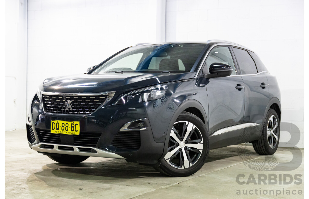 08/2017 Peugeot 3008 GT Line (FWD) P84 4d Wagon Cumulus Grey Metallic Turbo 1.6L