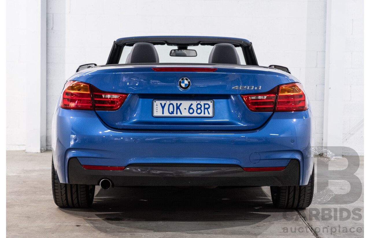 10/2014 BMW 420d M Sport F33 2d Convertible Estoril Blue Metallic Turbo Diesel 2.0L