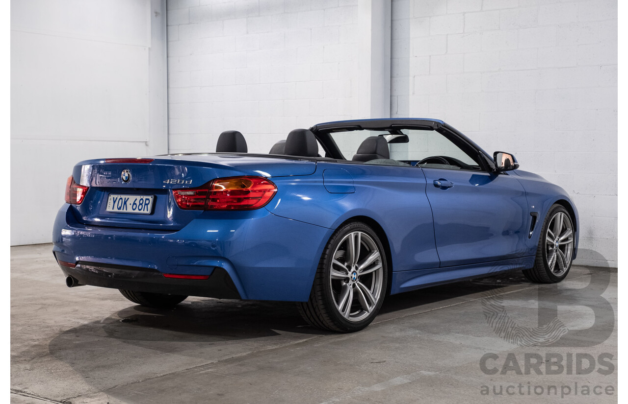 10/2014 BMW 420d M Sport F33 2d Convertible Estoril Blue Metallic Turbo Diesel 2.0L