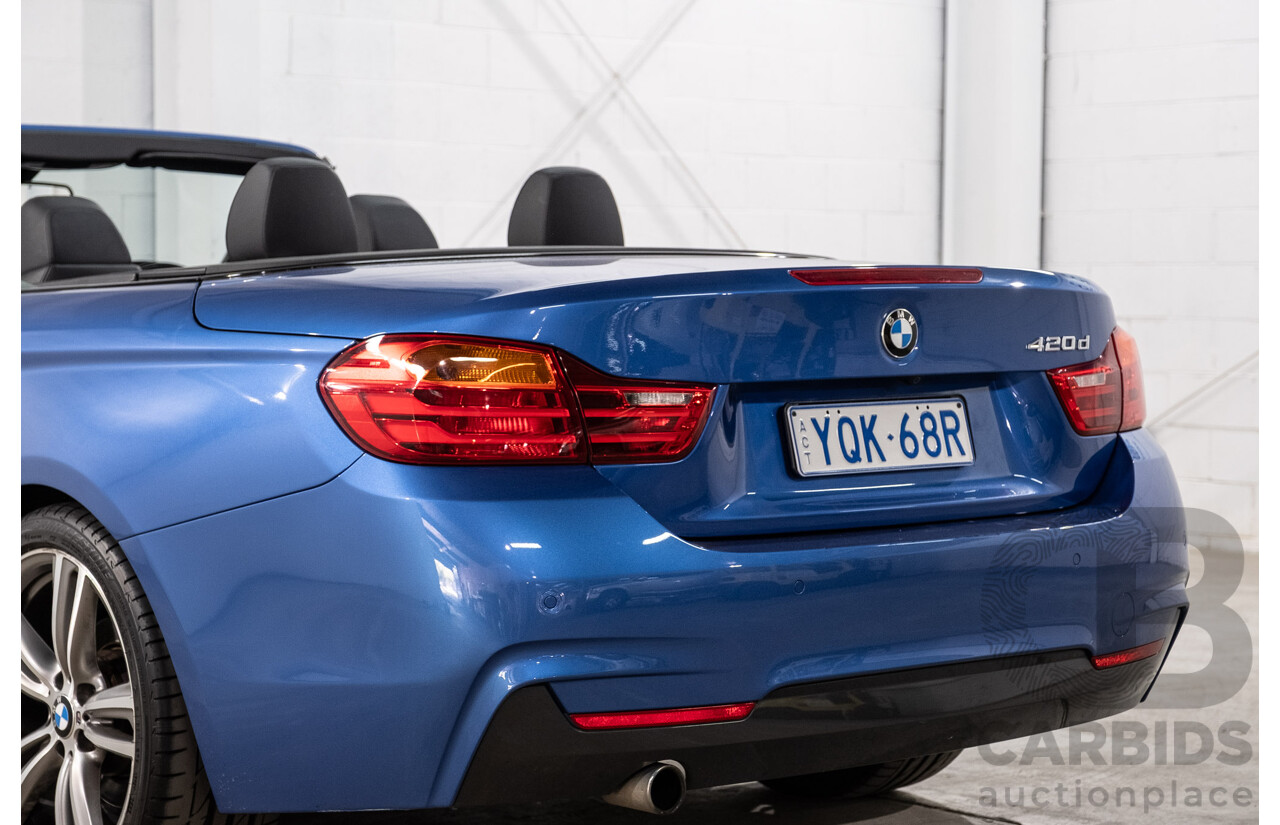 10/2014 BMW 420d M Sport F33 2d Convertible Estoril Blue Metallic Turbo Diesel 2.0L