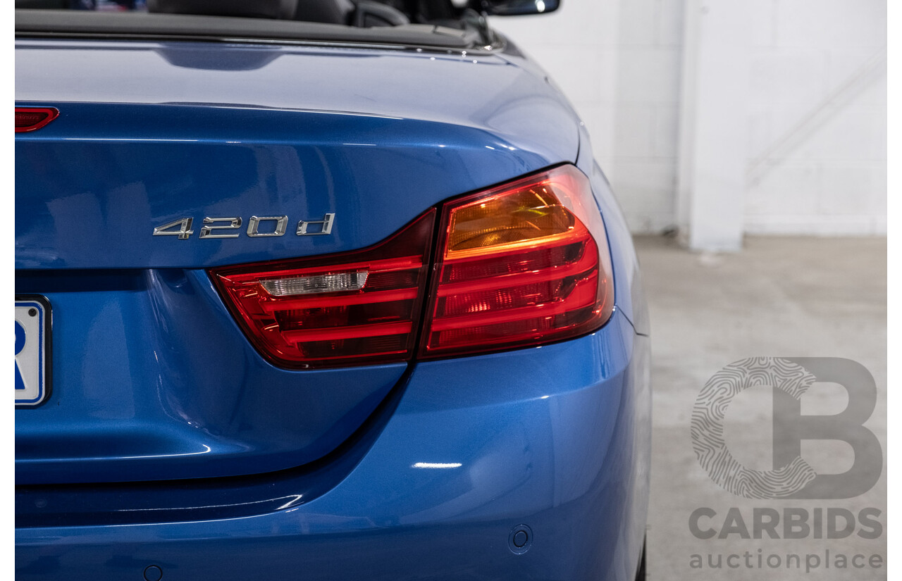 10/2014 BMW 420d M Sport F33 2d Convertible Estoril Blue Metallic Turbo Diesel 2.0L