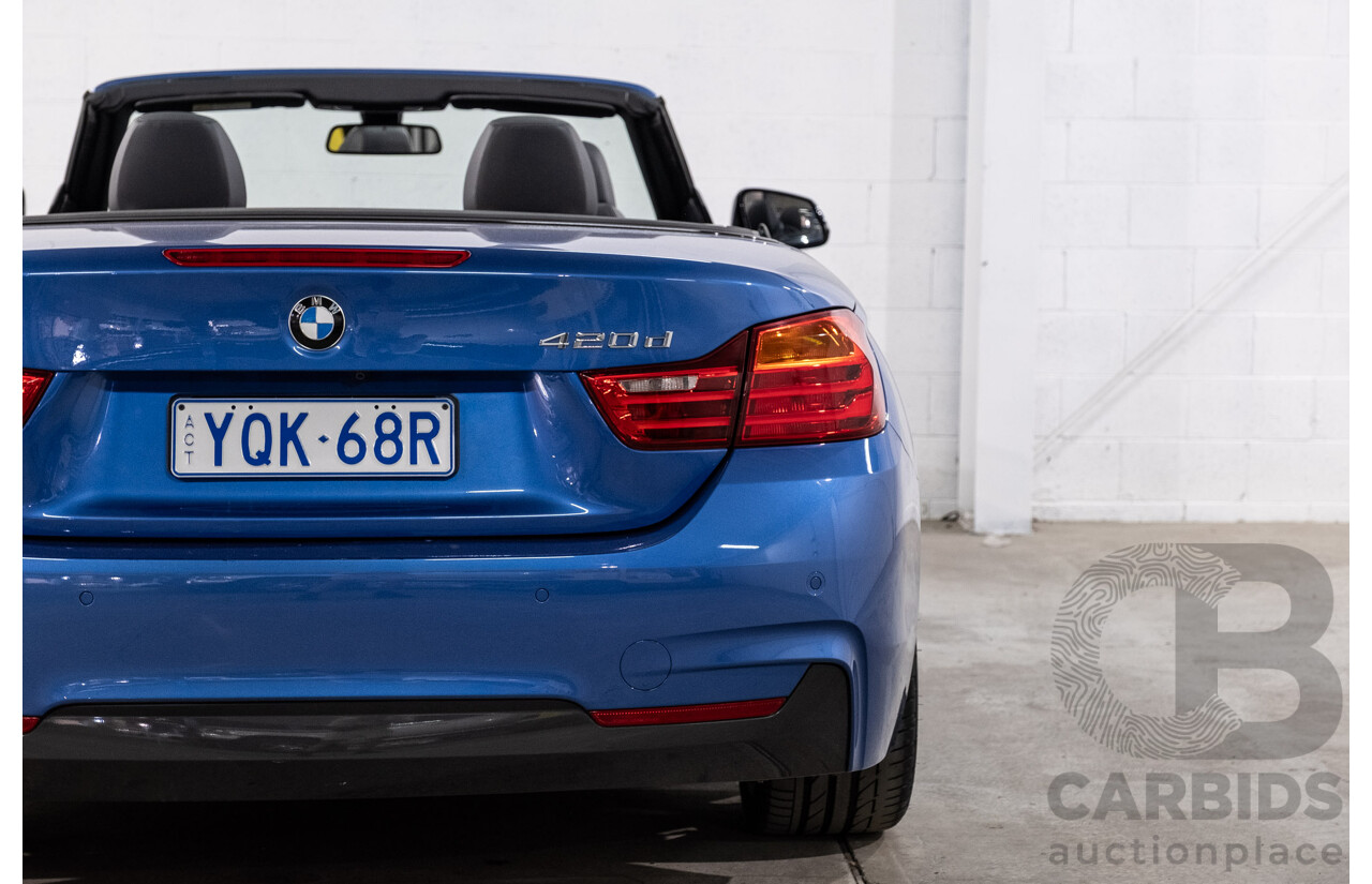 10/2014 BMW 420d M Sport F33 2d Convertible Estoril Blue Metallic Turbo Diesel 2.0L
