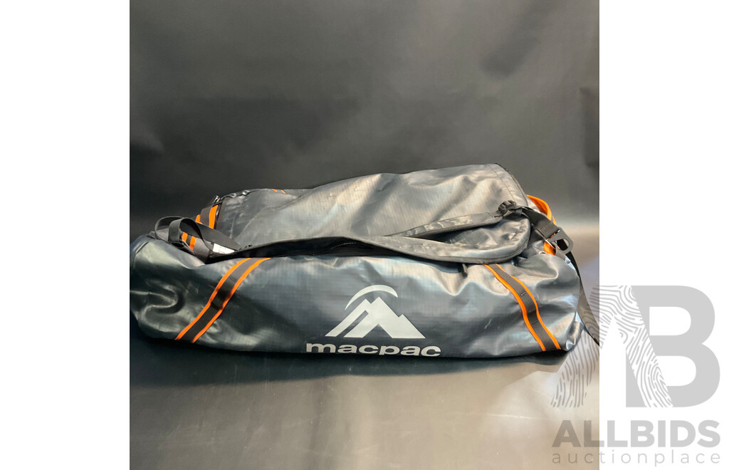 MACPAC 70L Expedition Duffel Bag &  Uber Light Down Vest V2 - Black - Size S