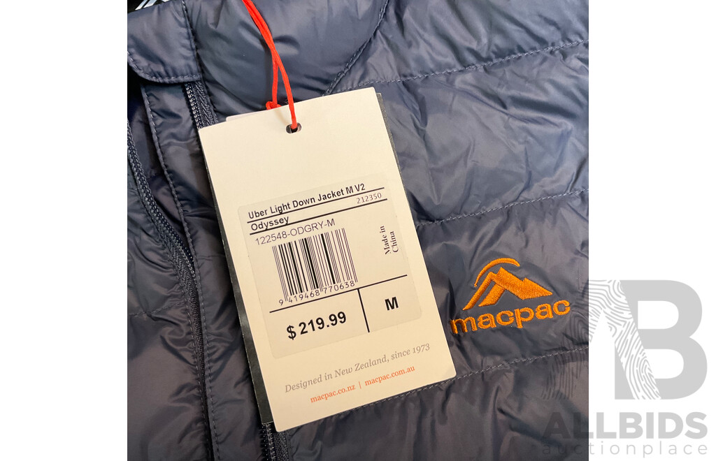 MACPAC Uber Light Down Jacket M V2 - Odyssey - Size M - ORP$ 219.99