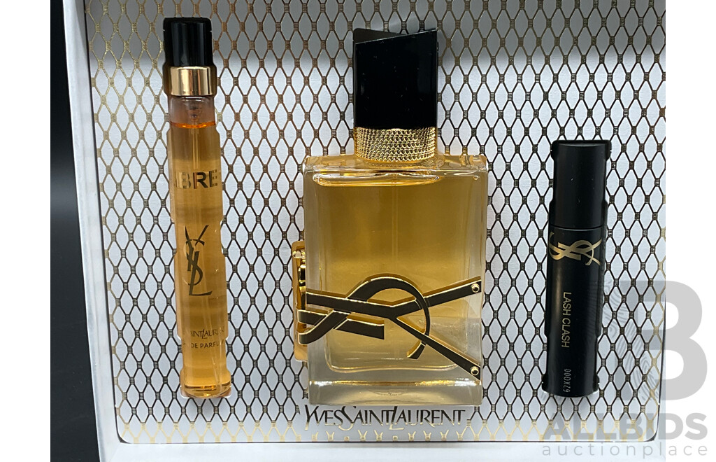 YVES SAINT LAURENT Libre 50ml Eau De Parfum Trio Holiday Set with Mascara