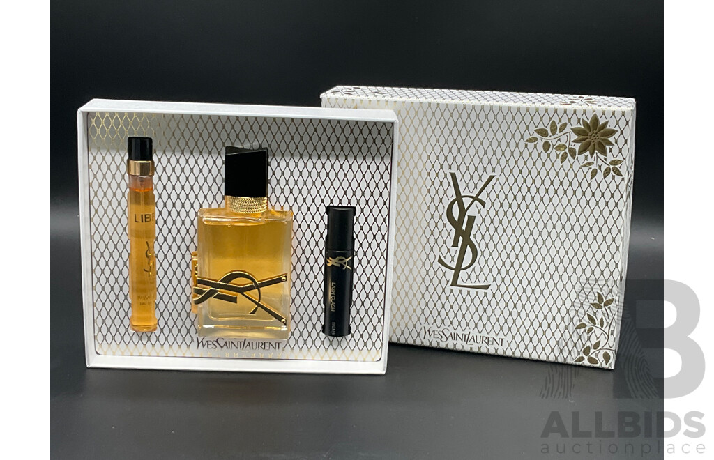 YVES SAINT LAURENT Libre 50ml Eau De Parfum Trio Holiday Set with Mascara