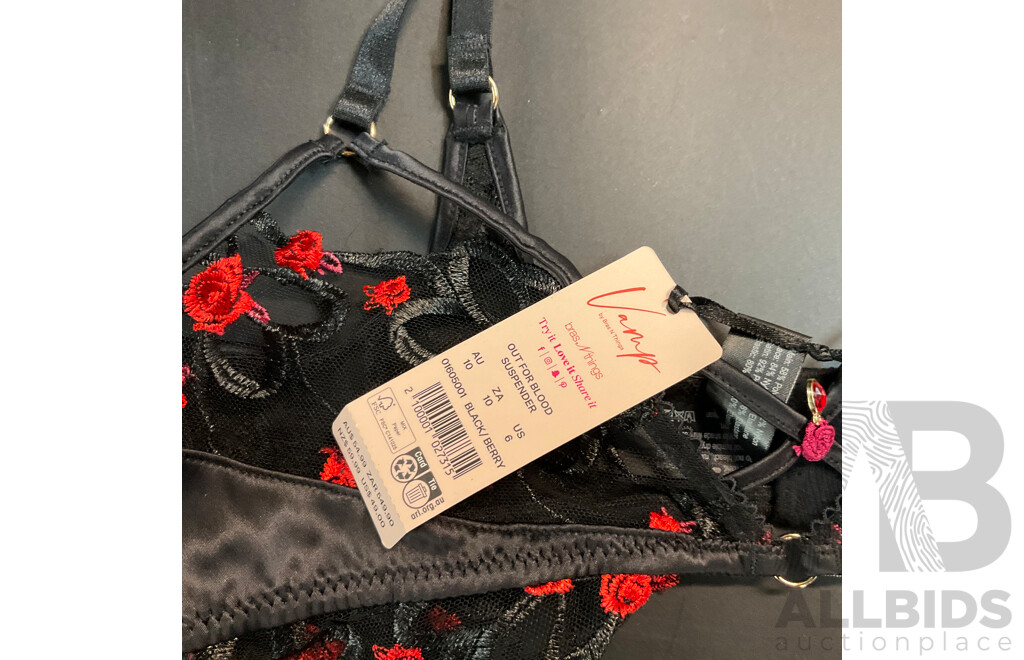 Assorted Vamp Collection by Bras N Things -  Various Sizes - Lot of 6