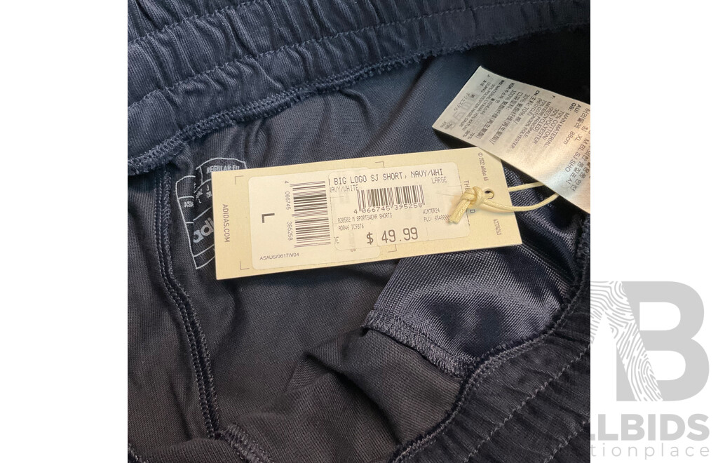 Assorted Adidas, Under Armour Apparels - Sizes M, L, XL - Lot of 5