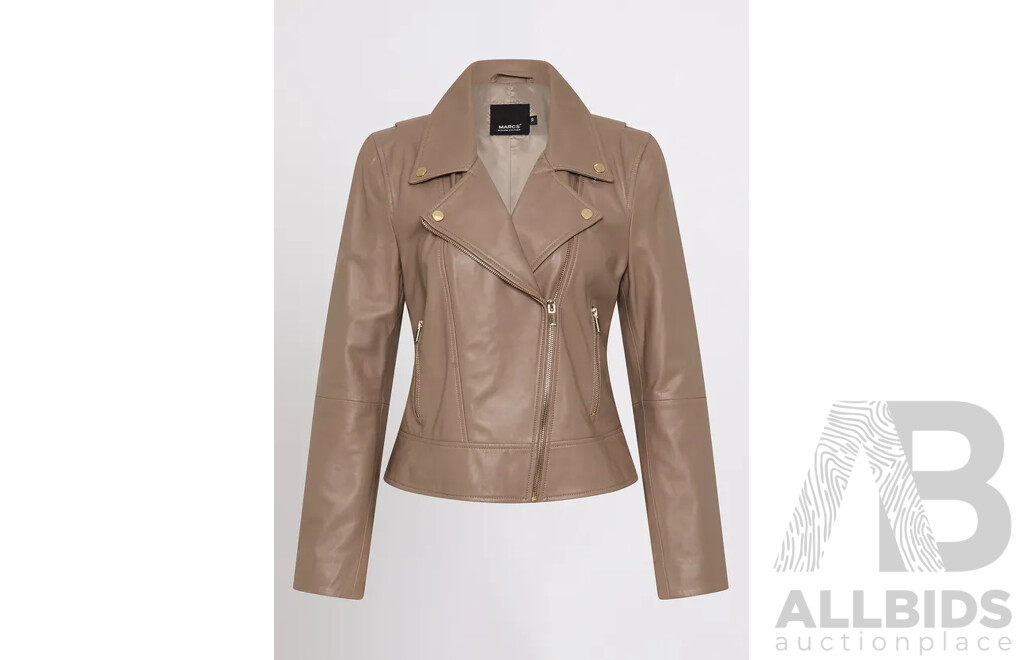 MARCS Brie Leather Biker Jacket - ORP $599.95