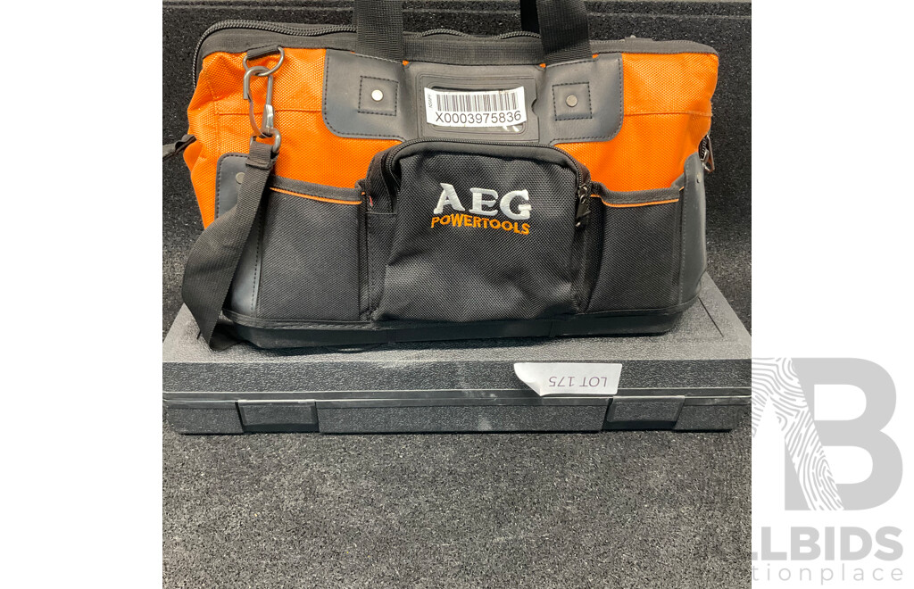 AEG BSS18C12Z Impact Wrench & Impact Driver with Battery, Charger and Carry Bag & a Case of Impact Socket Set