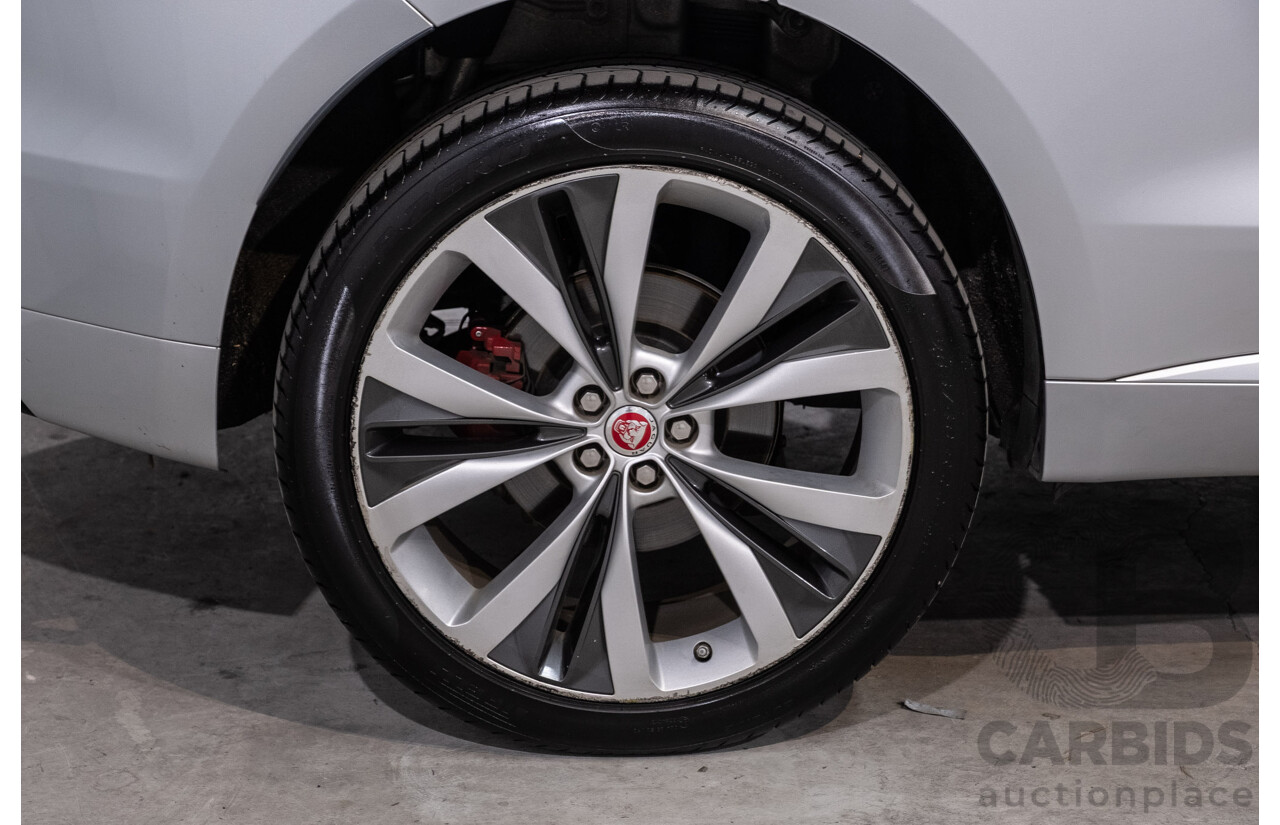 05/2018 Jaguar F-Pace 35t S (AWD 280kW) X761 MY18.5 4d Wagon Indus Silver Metallic Supercharged V6 3.0L