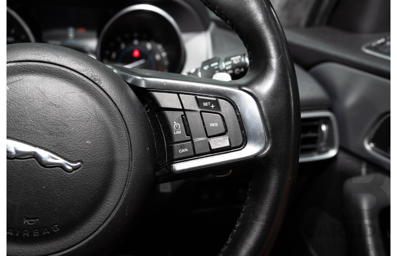 05/2018 Jaguar F-Pace 35t S (AWD 280kW) X761 MY18.5 4d Wagon Indus Silver Metallic Supercharged V6 3.0L