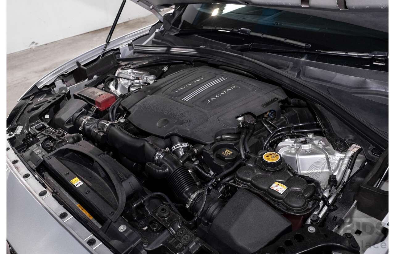 05/2018 Jaguar F-Pace 35t S (AWD 280kW) X761 MY18.5 4d Wagon Indus Silver Metallic Supercharged V6 3.0L