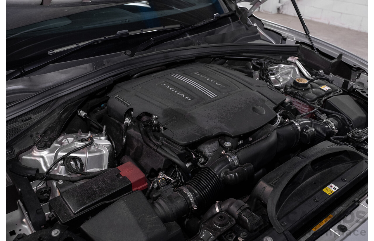 05/2018 Jaguar F-Pace 35t S (AWD 280kW) X761 MY18.5 4d Wagon Indus Silver Metallic Supercharged V6 3.0L