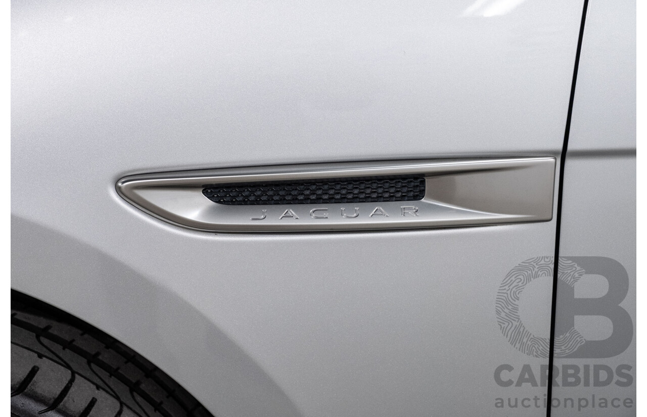 05/2018 Jaguar F-Pace 35t S (AWD 280kW) X761 MY18.5 4d Wagon Indus Silver Metallic Supercharged V6 3.0L