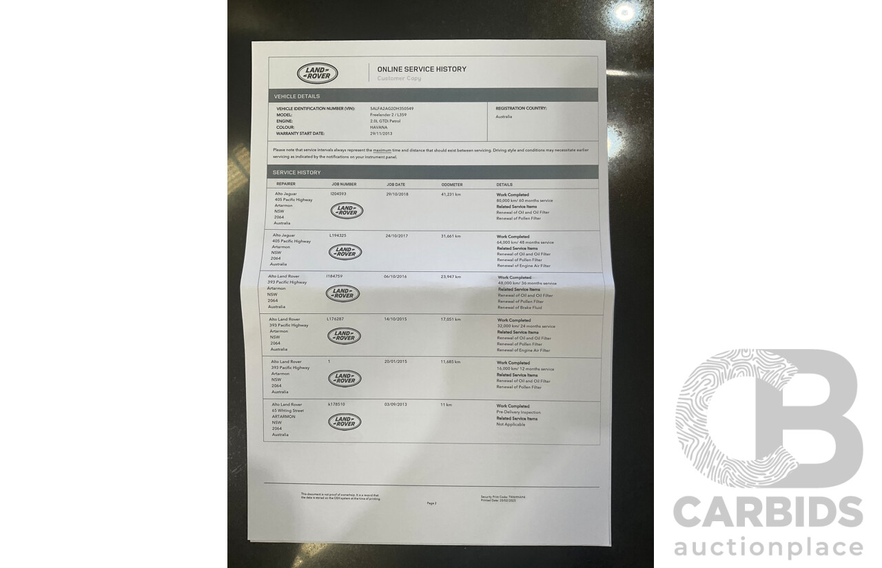05/2013 Land Rover Freelander 2 Si4 SE (4x4) LF MY13 4D Wagon Havana Metallic Turbo 2.0L
