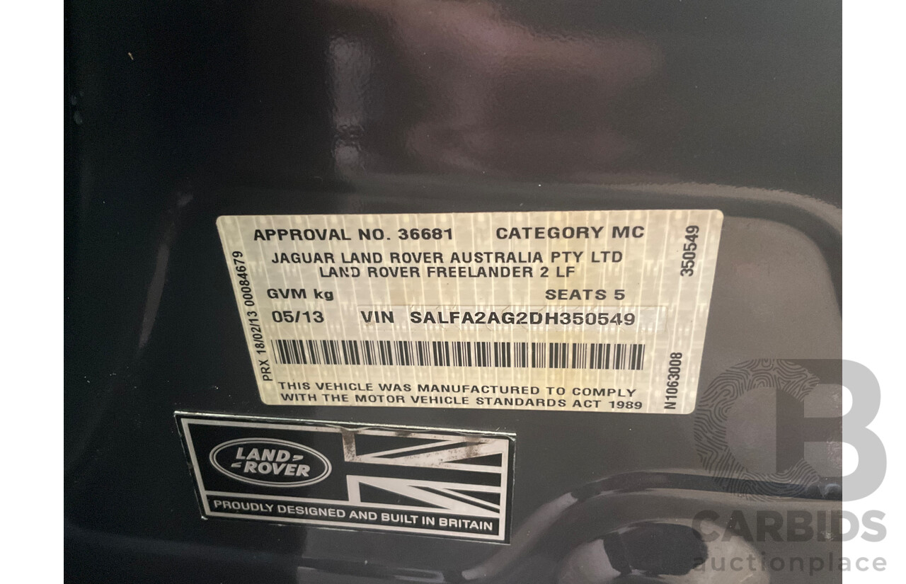 05/2013 Land Rover Freelander 2 Si4 SE (4x4) LF MY13 4D Wagon Havana Metallic Turbo 2.0L
