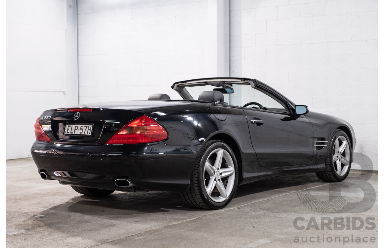 09/2005 Mercedes-Benz SL350 (RWD) R230 2D Convertible Obsidian Black Metallic V6 3.7L