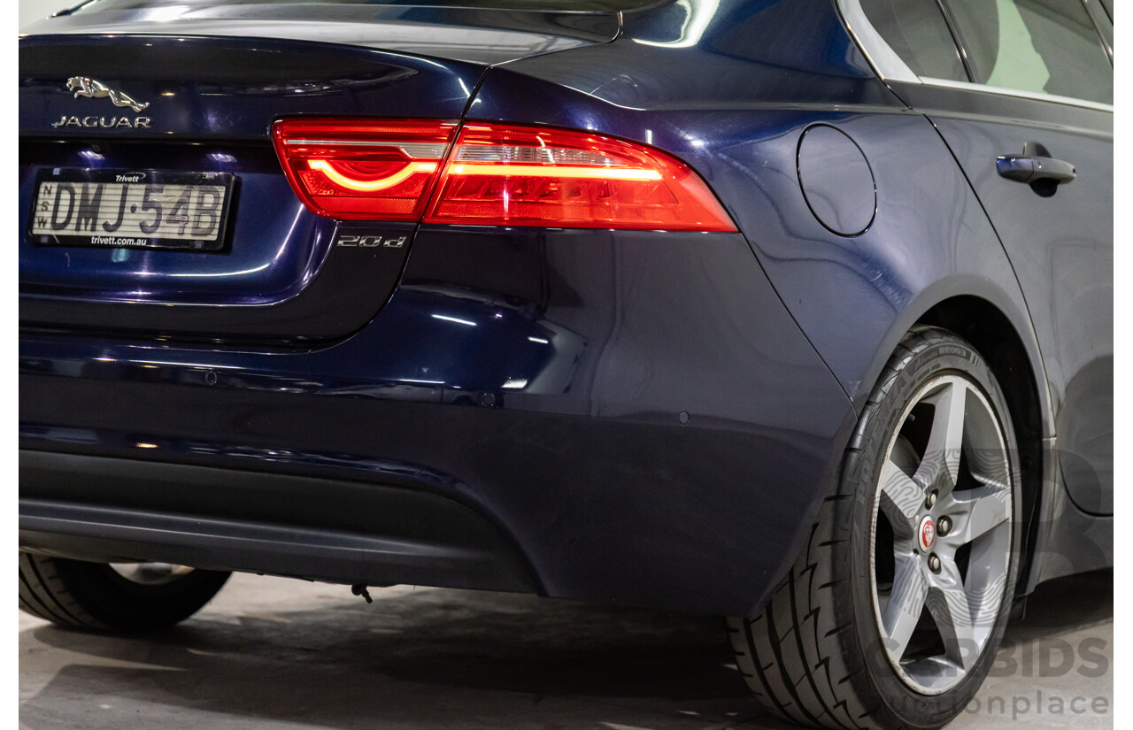 11/2016 Jaguar XE 20d Prestige (RWD) MY17 4d Sedan Dark Sapphire Blue Turbo Diesel 2.0L