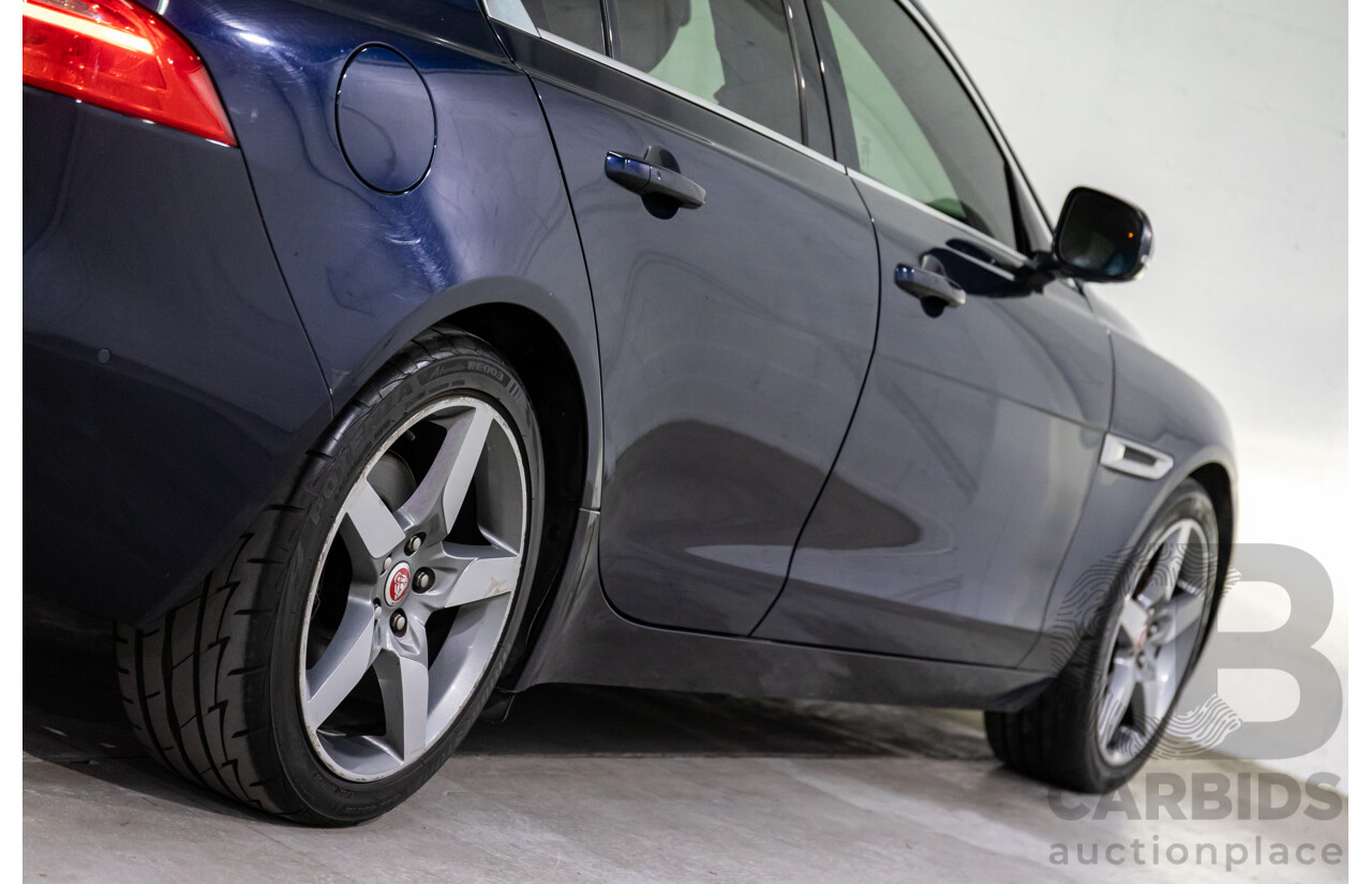 11/2016 Jaguar XE 20d Prestige (RWD) MY17 4d Sedan Dark Sapphire Blue Turbo Diesel 2.0L