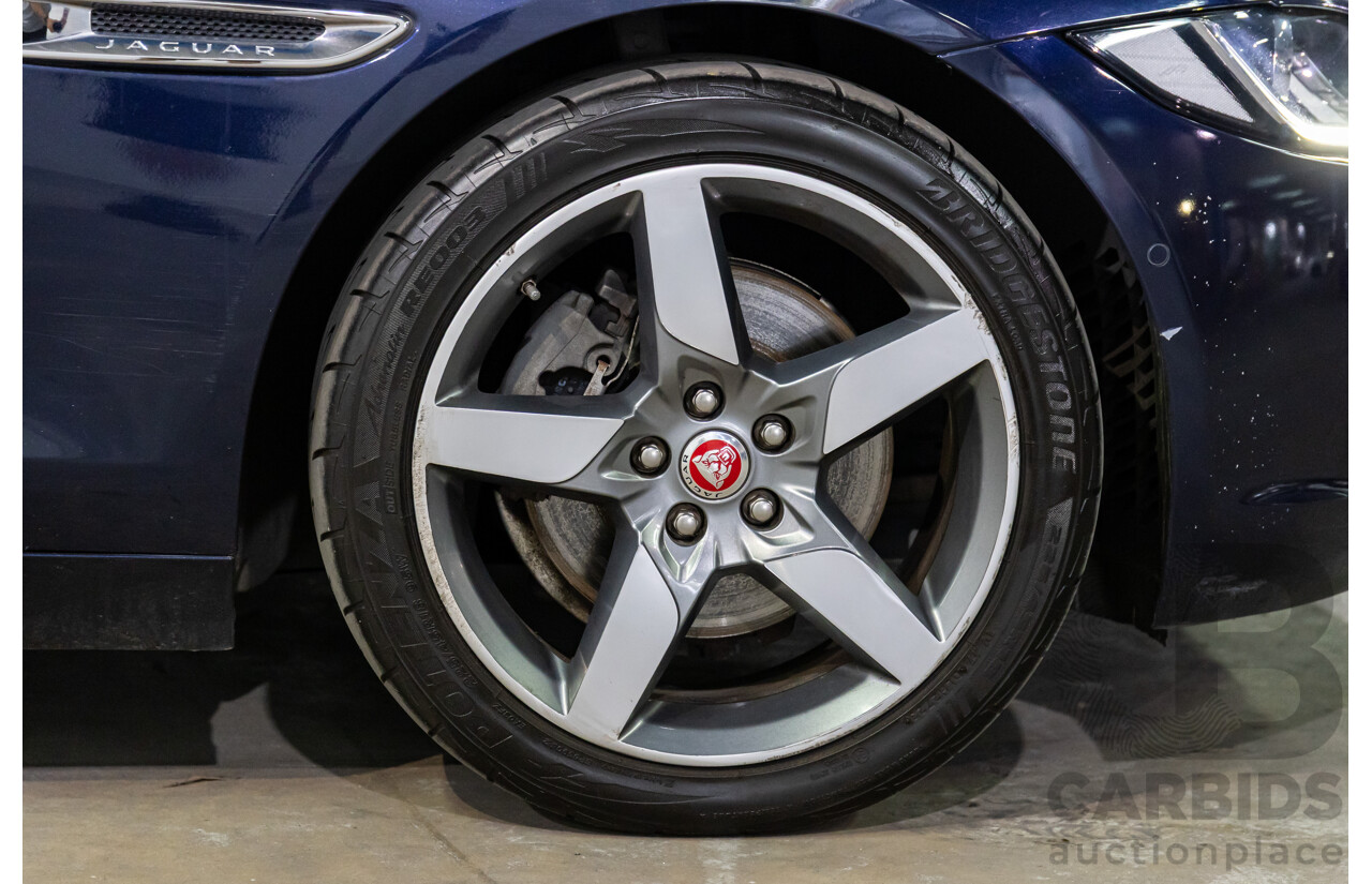 11/2016 Jaguar XE 20d Prestige (RWD) MY17 4d Sedan Dark Sapphire Blue Turbo Diesel 2.0L