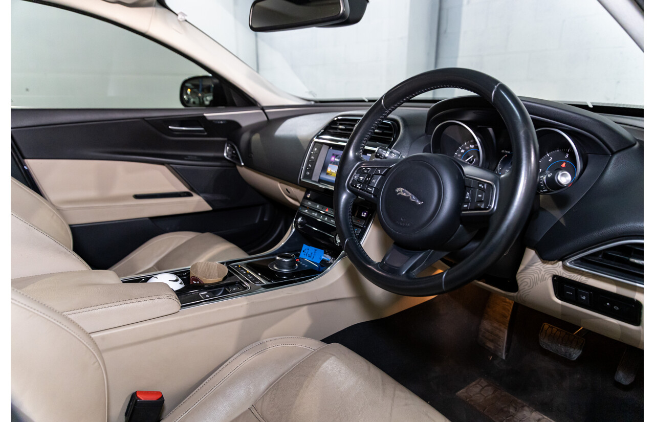 11/2016 Jaguar XE 20d Prestige (RWD) MY17 4d Sedan Dark Sapphire Blue Turbo Diesel 2.0L