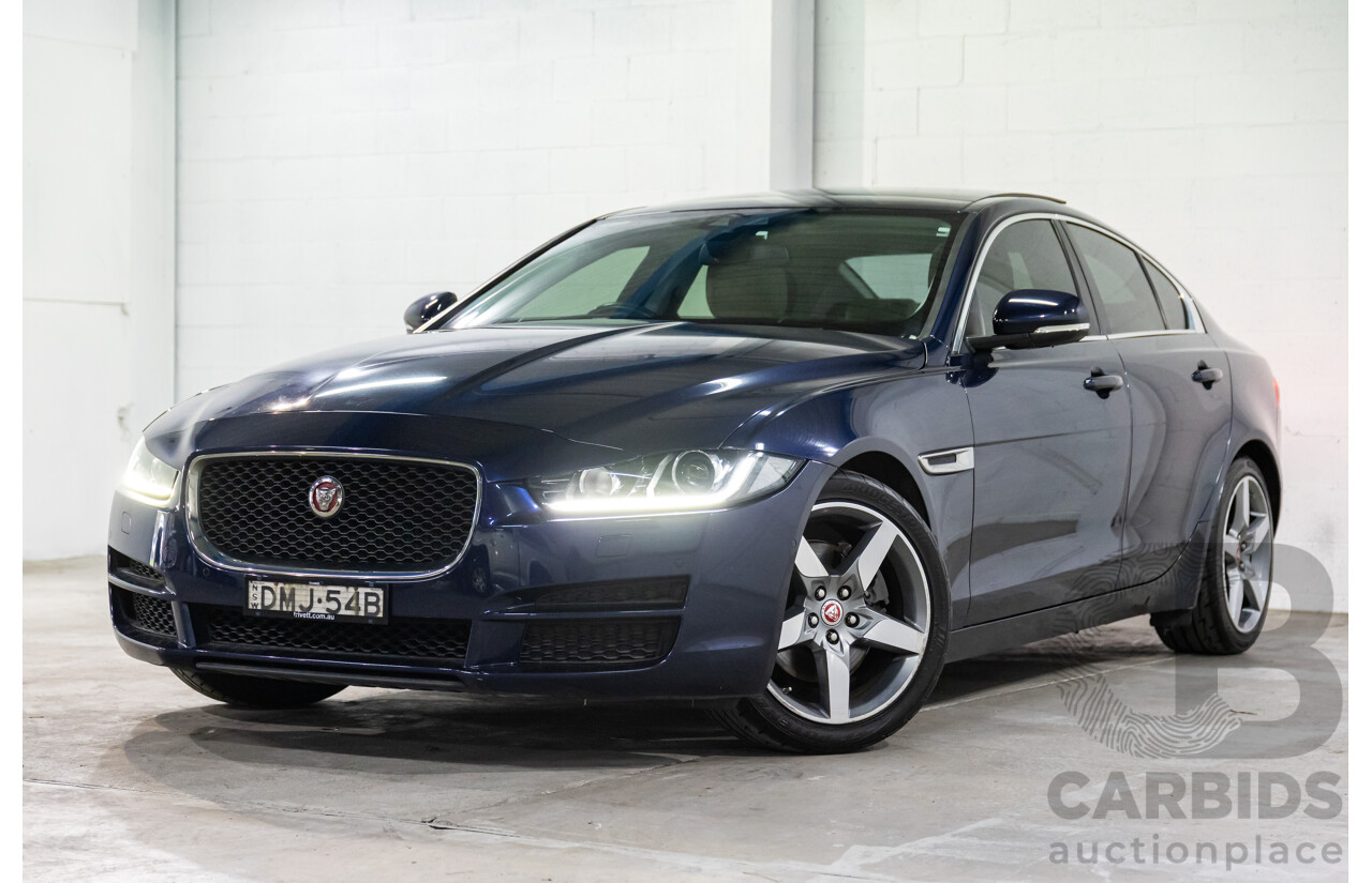 11/2016 Jaguar XE 20d Prestige (RWD) MY17 4d Sedan Dark Sapphire Blue Turbo Diesel 2.0L