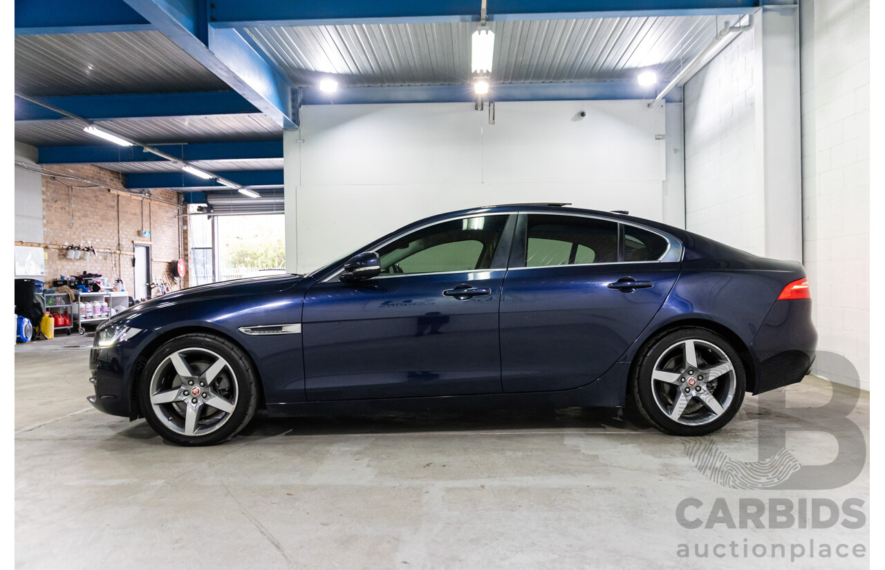 11/2016 Jaguar XE 20d Prestige (RWD) MY17 4d Sedan Dark Sapphire Blue Turbo Diesel 2.0L