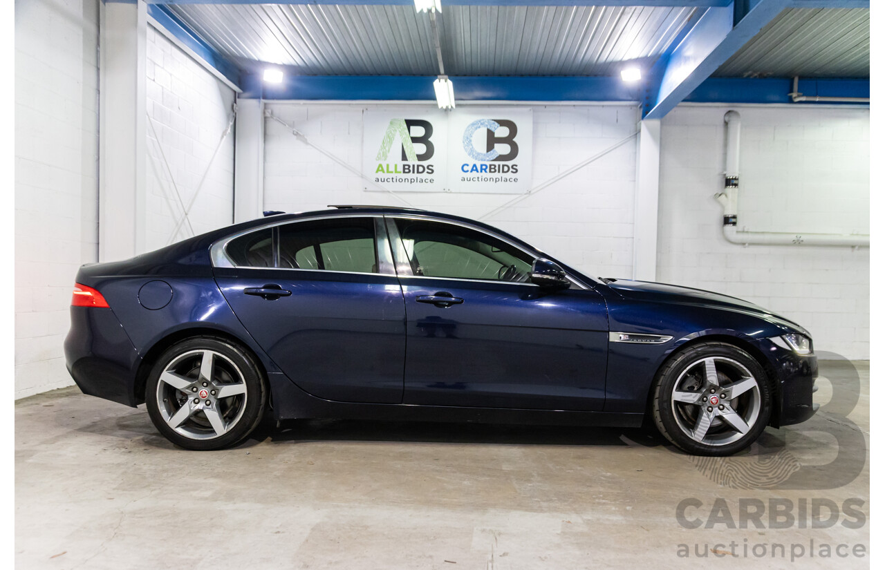 11/2016 Jaguar XE 20d Prestige (RWD) MY17 4d Sedan Dark Sapphire Blue Turbo Diesel 2.0L