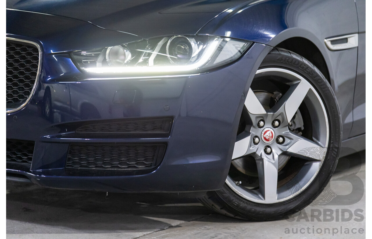 11/2016 Jaguar XE 20d Prestige (RWD) MY17 4d Sedan Dark Sapphire Blue Turbo Diesel 2.0L