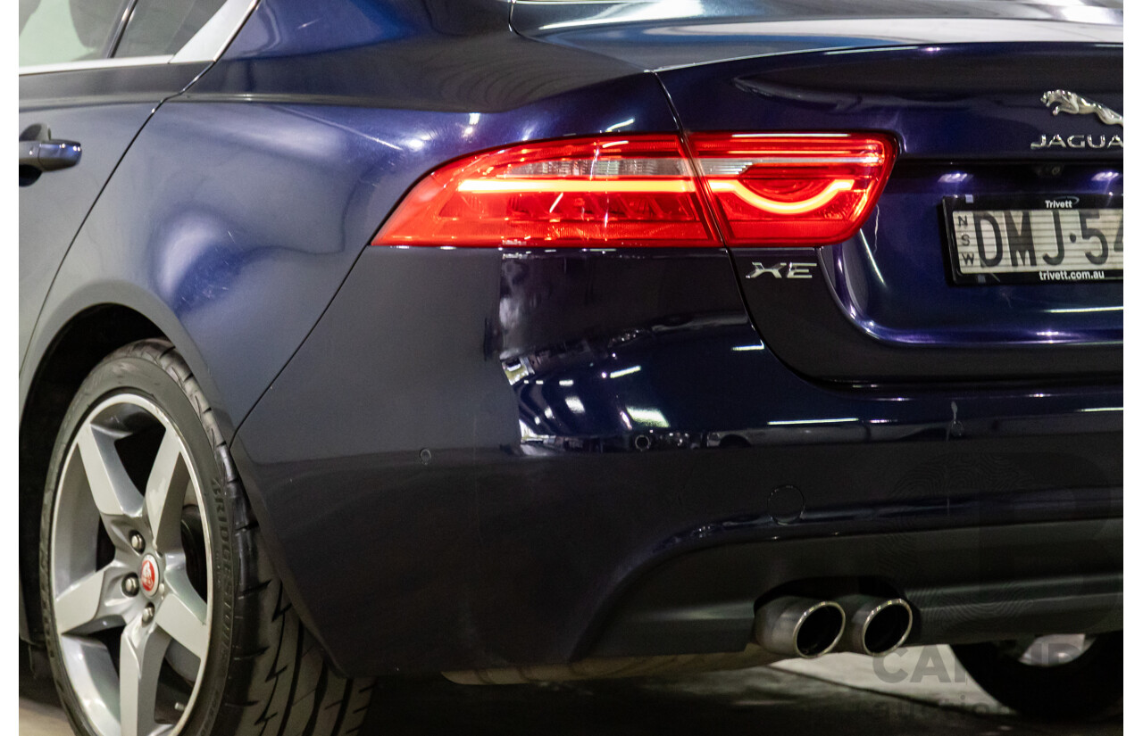 11/2016 Jaguar XE 20d Prestige (RWD) MY17 4d Sedan Dark Sapphire Blue Turbo Diesel 2.0L
