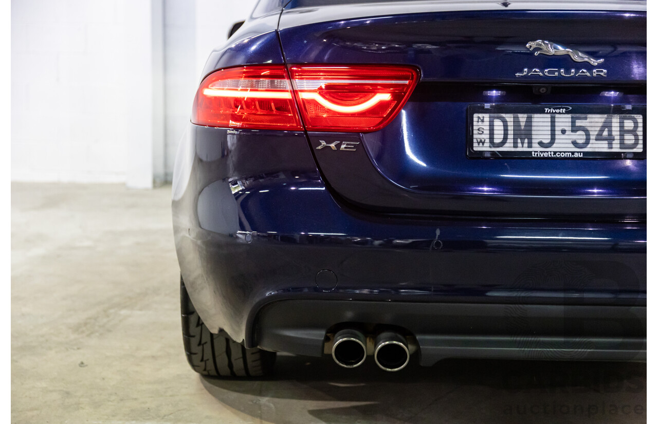 11/2016 Jaguar XE 20d Prestige (RWD) MY17 4d Sedan Dark Sapphire Blue Turbo Diesel 2.0L