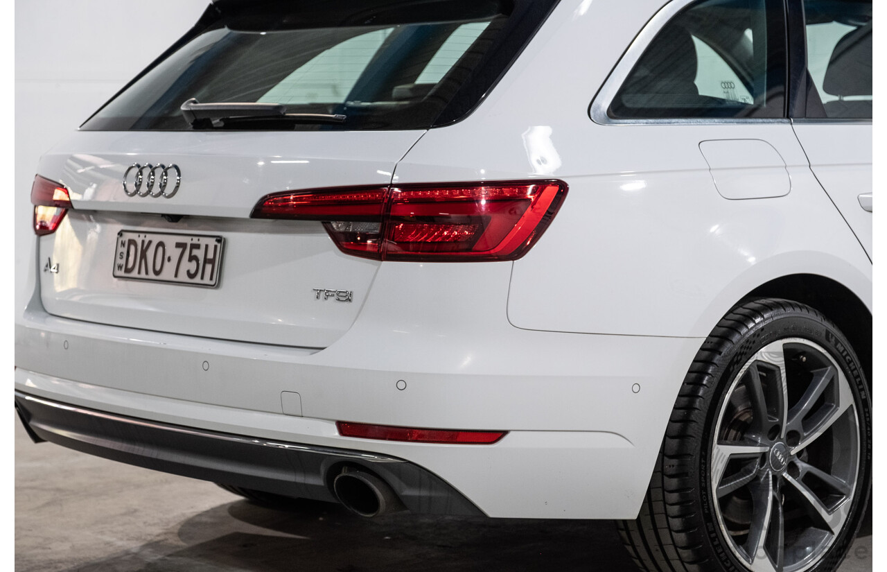10/2016 Audi A4 Avant 2.0 TFSI S-Tronic Sport (FWD) F4 (B9) 4d Wagon Glacier White Turbo 2.0L