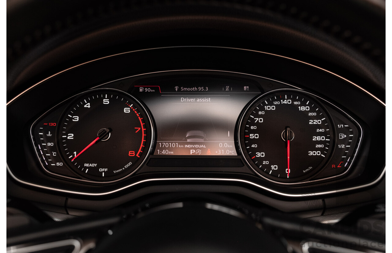 10/2016 Audi A4 Avant 2.0 TFSI S-Tronic Sport (FWD) F4 (B9) 4d Wagon Glacier White Turbo 2.0L