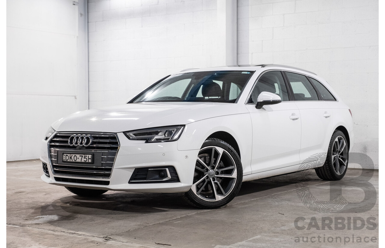 10/2016 Audi A4 Avant 2.0 TFSI S-Tronic Sport (FWD) F4 (B9) 4d Wagon Glacier White Turbo 2.0L