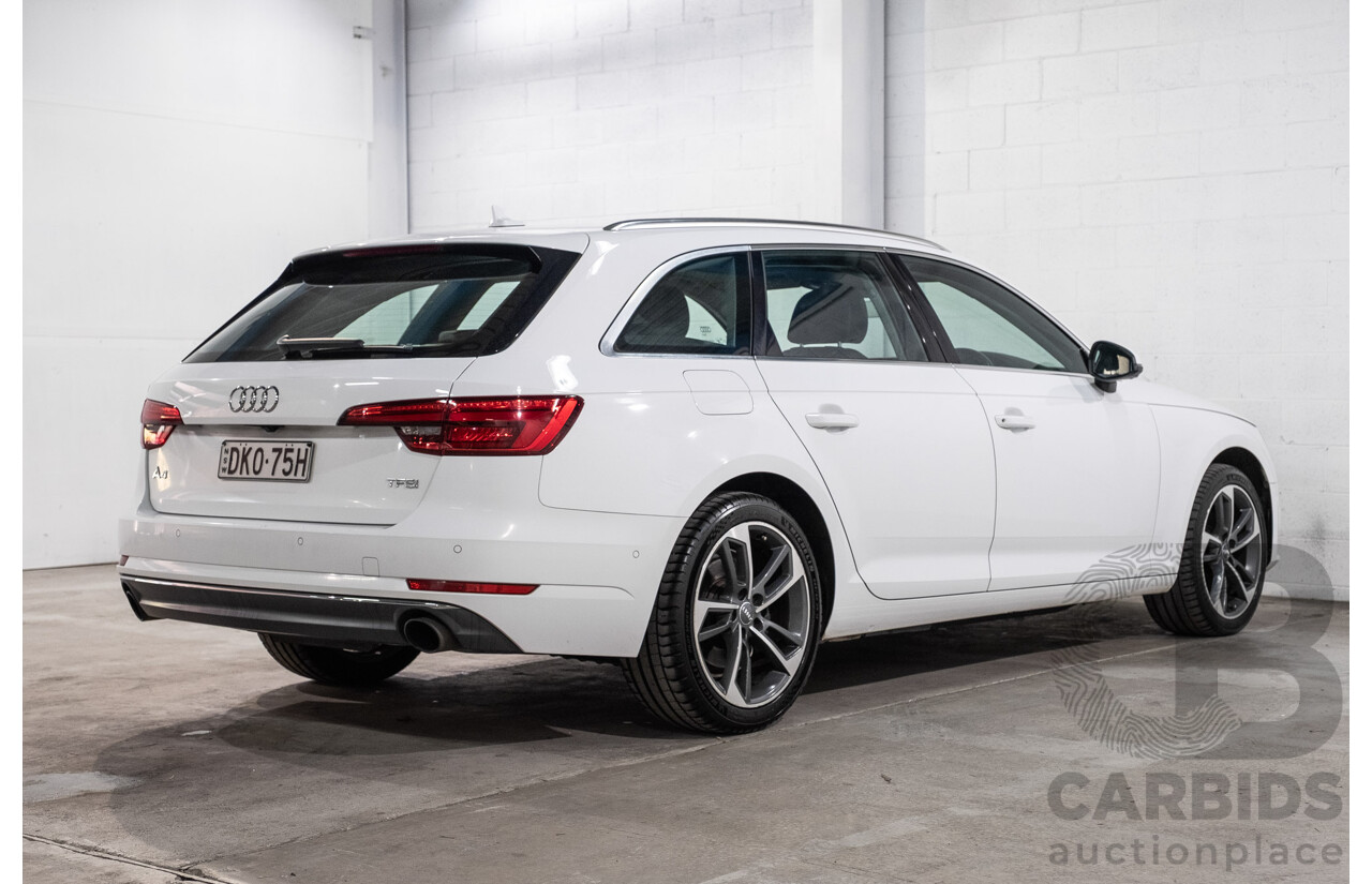 10/2016 Audi A4 Avant 2.0 TFSI S-Tronic Sport (FWD) F4 (B9) 4d Wagon Glacier White Turbo 2.0L